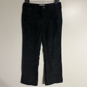 London Jean The Christie Fit Chino Stretch Women‎ Black Corduroy Pant Sz 6 Short